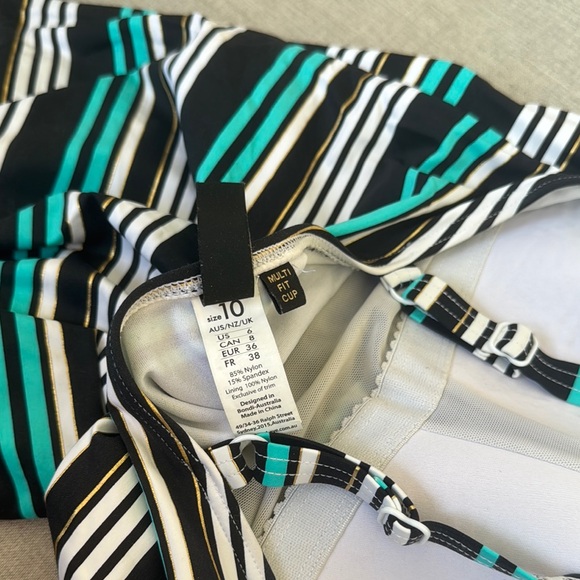 Striped One Piece Swimsuit - Picture 7 of 9